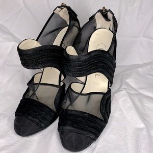 Chanel Suede and Mesh Heels
